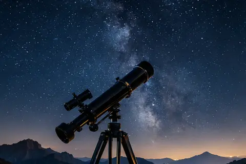 Ilustración temática de una observación astronómica